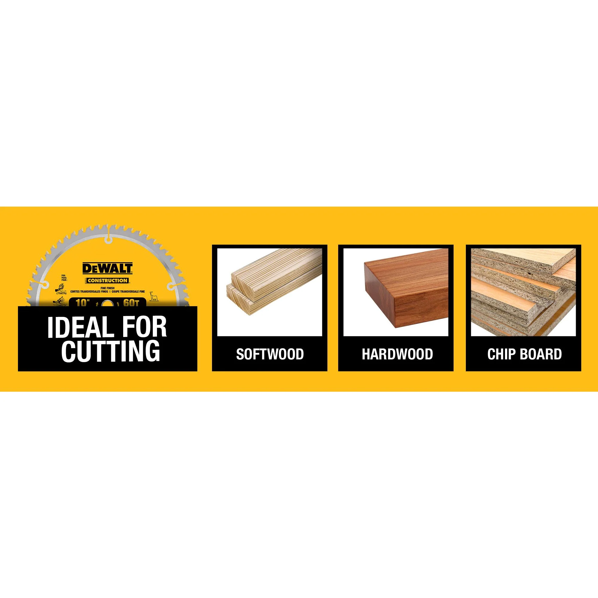 DeWalt 10" 60T Construction Mitre/Table Saw Blades - Image 8