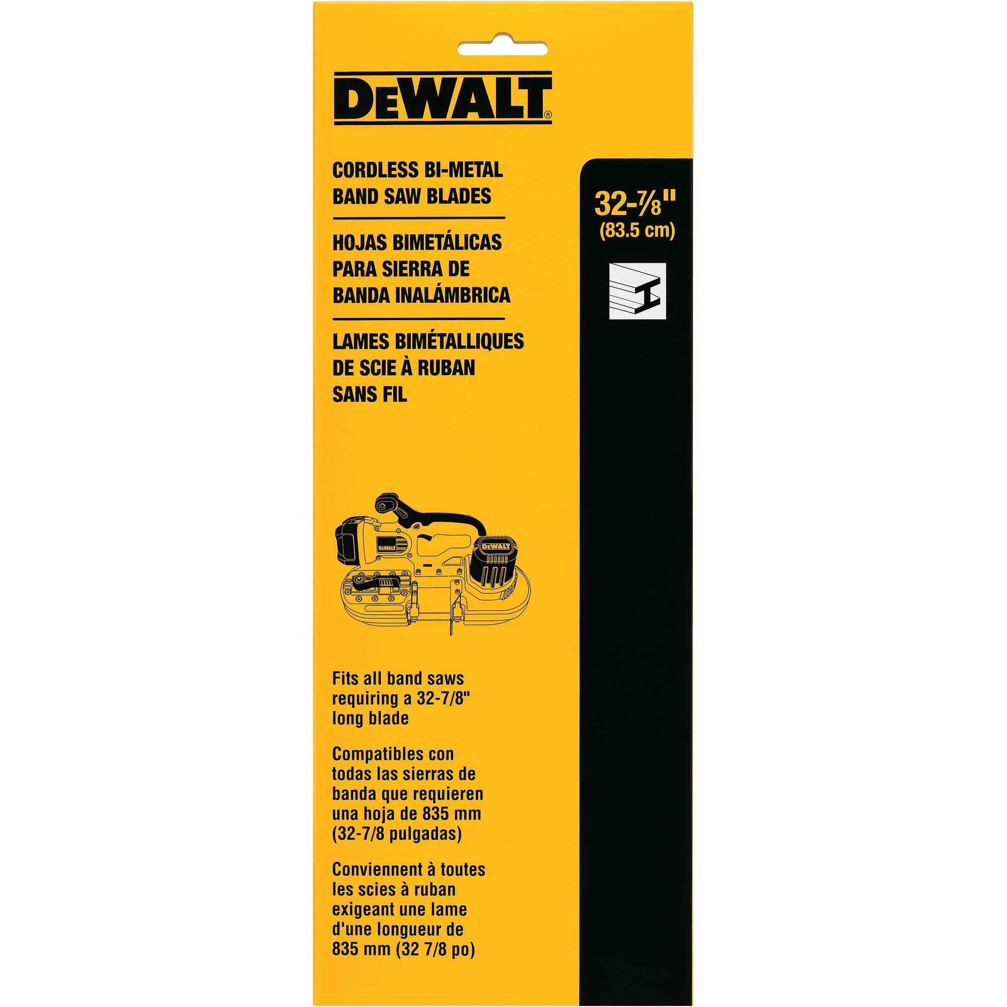 DeWalt 3PK 18TPI Cordless Bandsaw Blade - 32-7/8" - Image 2