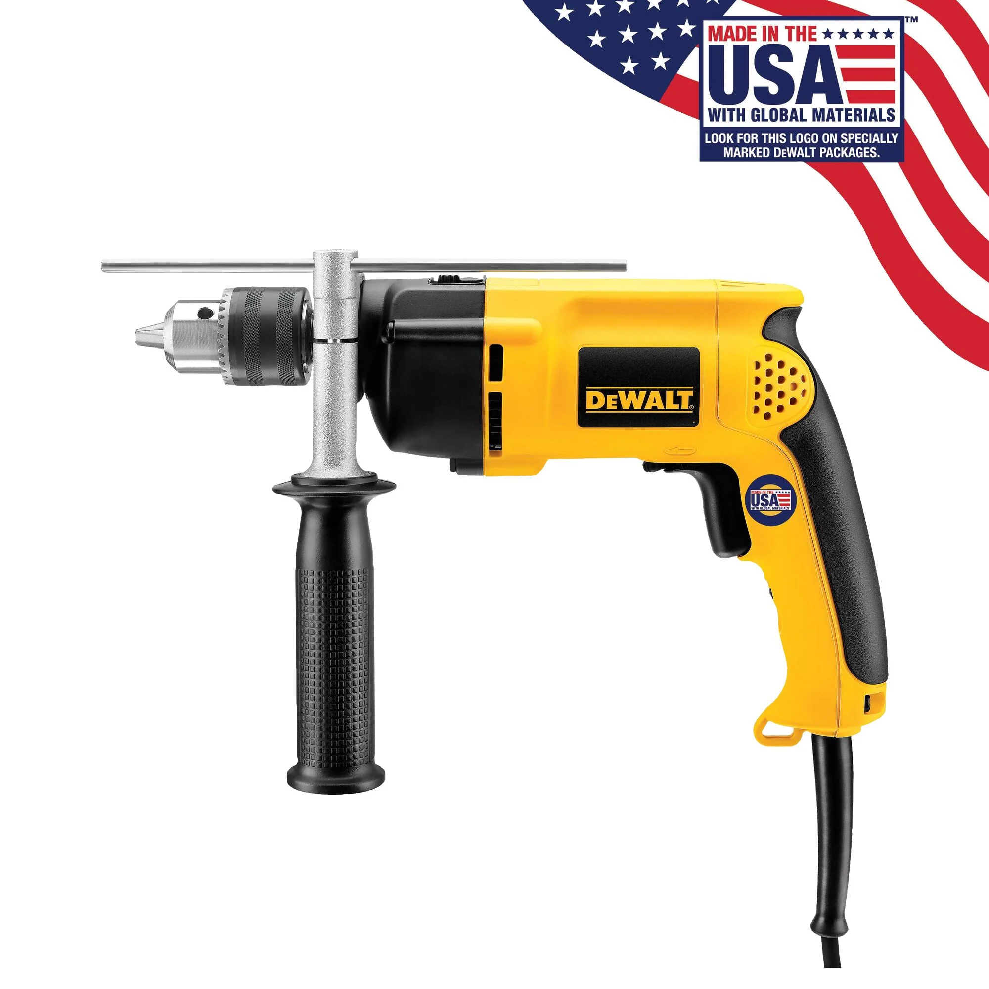 DeWalt VSR 1/2" Single Speed 8.5A Hammer Drill - Image 3