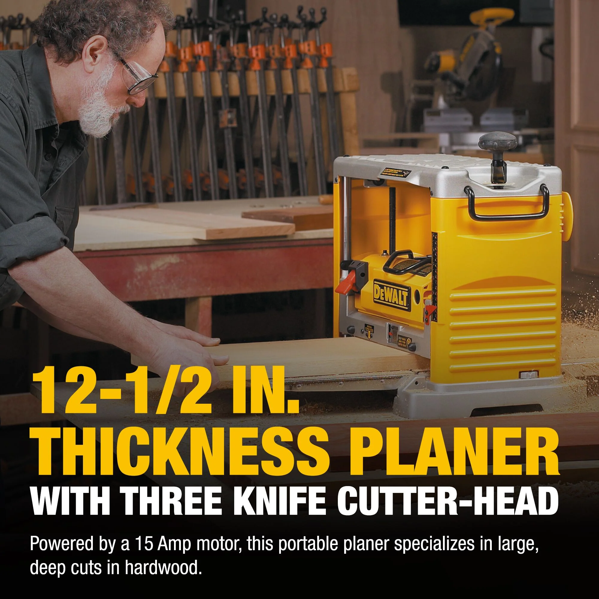 DeWalt 12-1/2" Thickness Planer w/ Three Knife Cutter-Head - Image 17