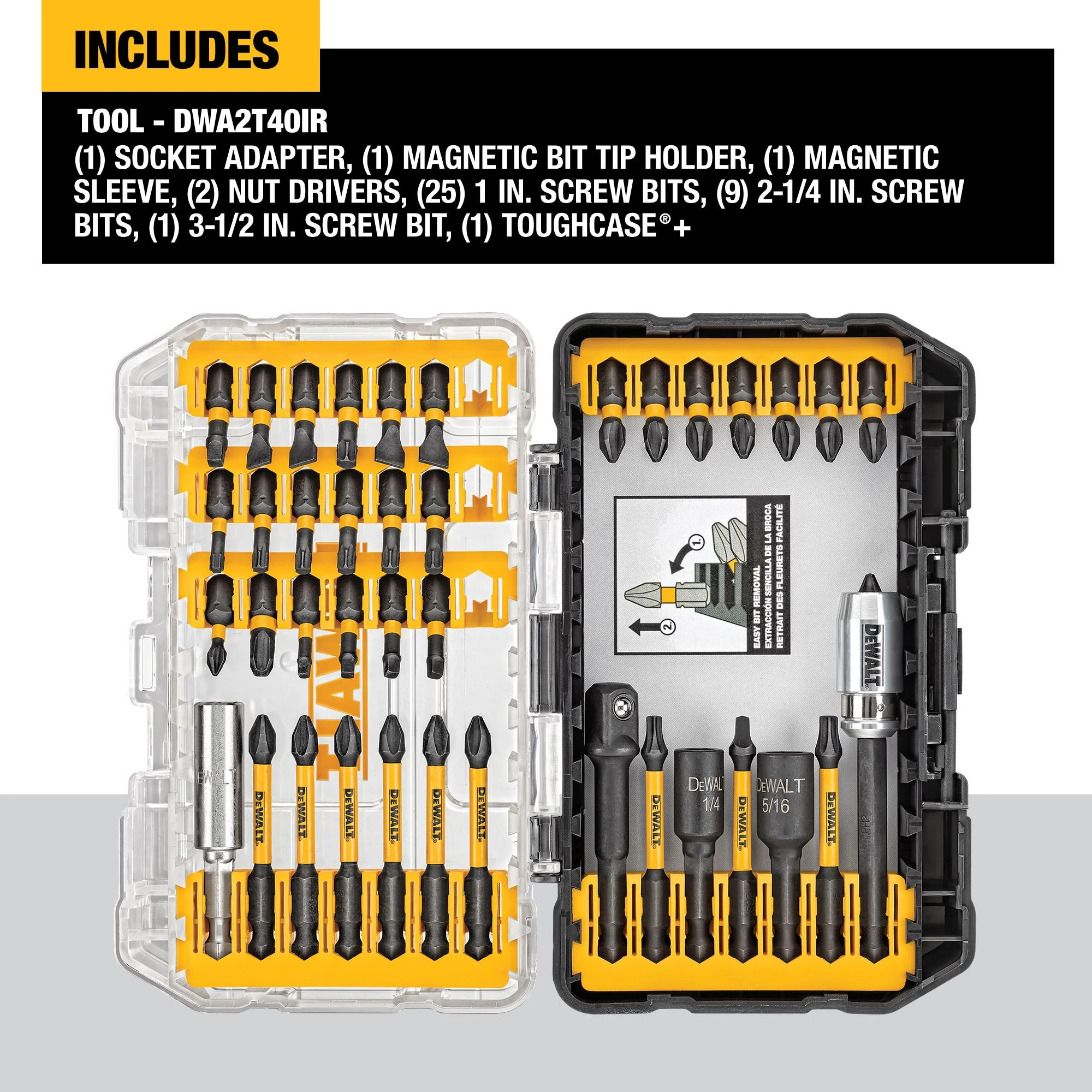 DeWalt 40 pc. FlexTorq® IMPACT READY® Bit Set w/ ToughCase®+ System - Image 6