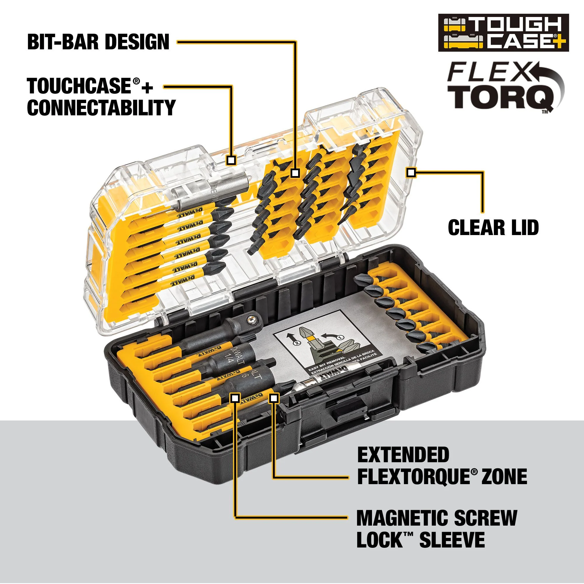 DeWalt 40 pc. FlexTorq® IMPACT READY® Bit Set w/ ToughCase®+ System - Image 7