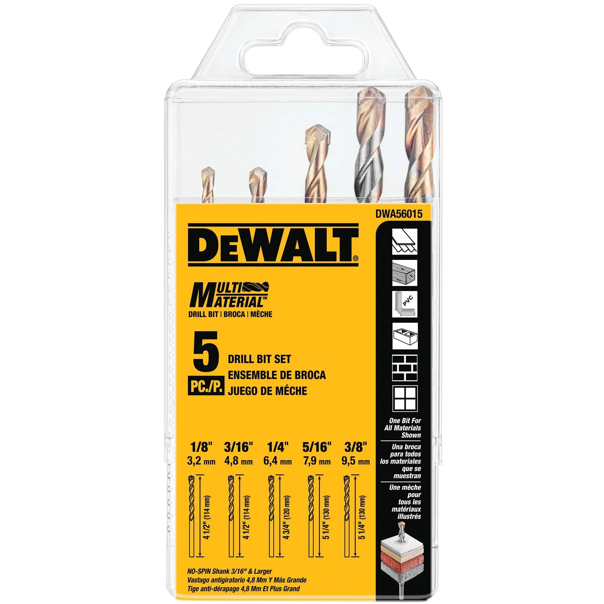 DeWalt 5 pc. Multi-Material Drill Bit Set - Image 2