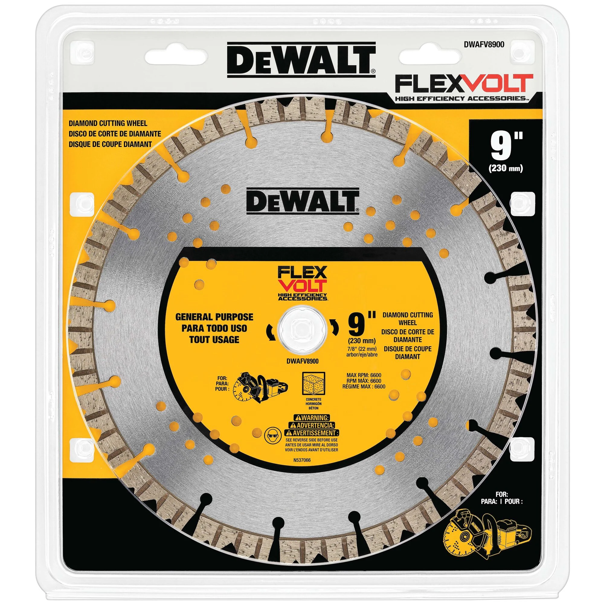 DeWalt FLEXVOLT® Diamond Cutting Wheel - 9" x 7/8" - Image 2