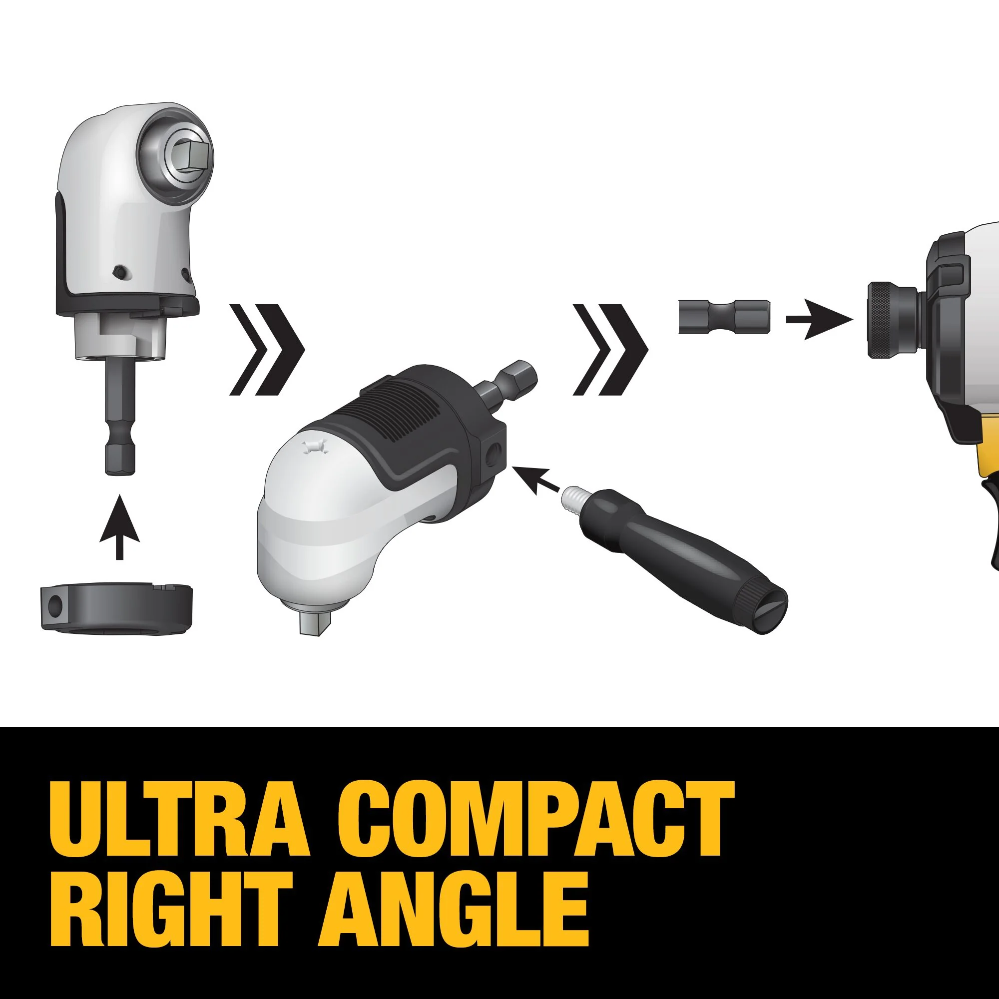 DeWalt FLEXTORQ® 3/8" Square Drive 2-In-1 Right Angle Attachment - Image 9