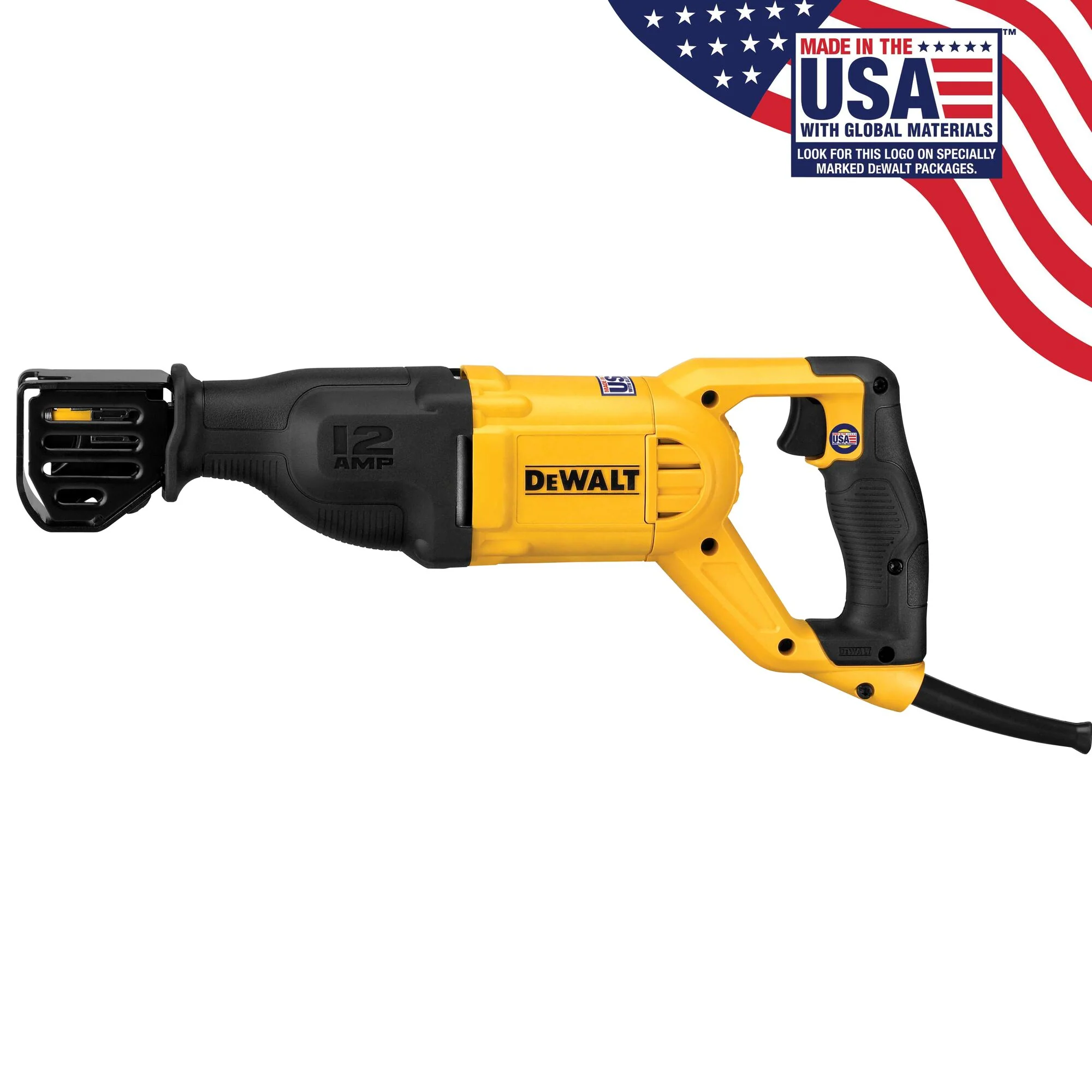 DeWalt 12A Corded Reciprocating Saw w/ 4-Directional Keyless Blade Clamp - Image 9