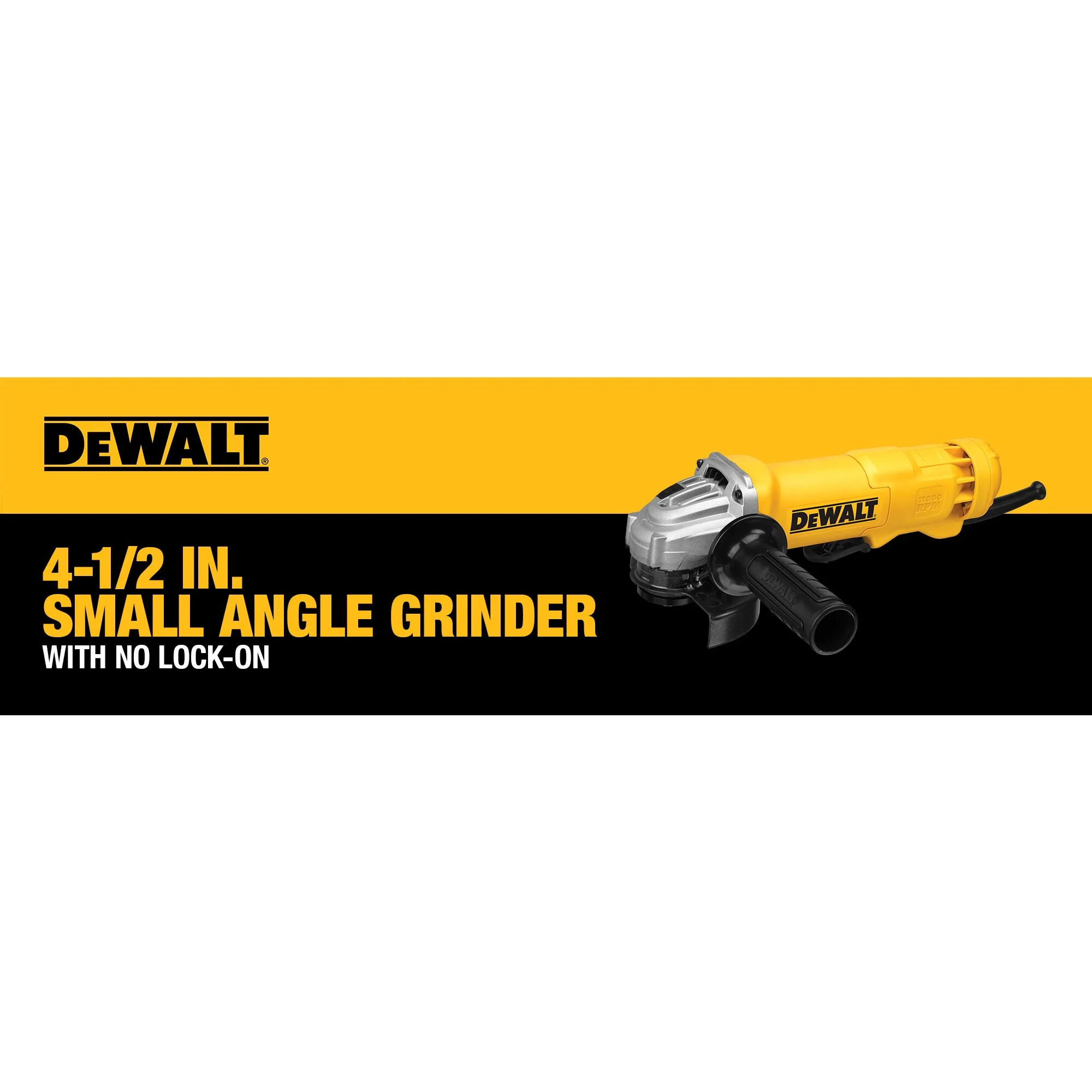 DeWalt 4-1/2" (115mm) Paddle Switch Small Angle Grinder w/ No Lock-On - Image 10