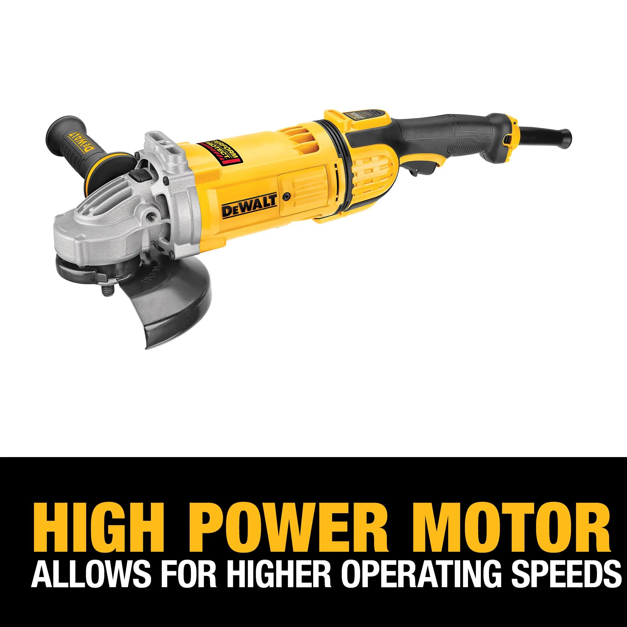 DeWalt 7" 8,500 RPM 4.9 HP Corded Angle Grinder w/ No Lock-On - Image 4