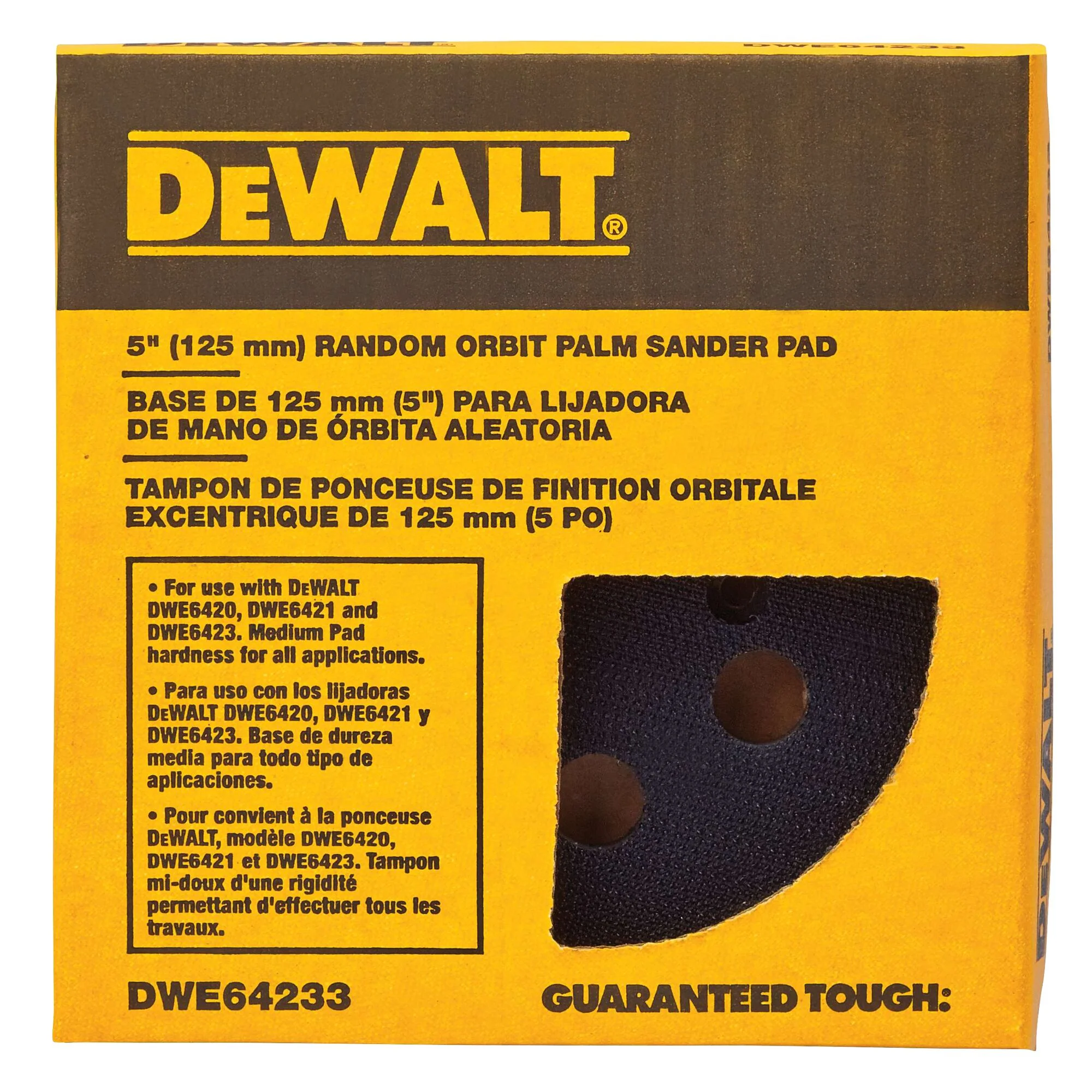 DeWalt 5" Eight Hole Hook & Loop Pad - Medium - Image 3