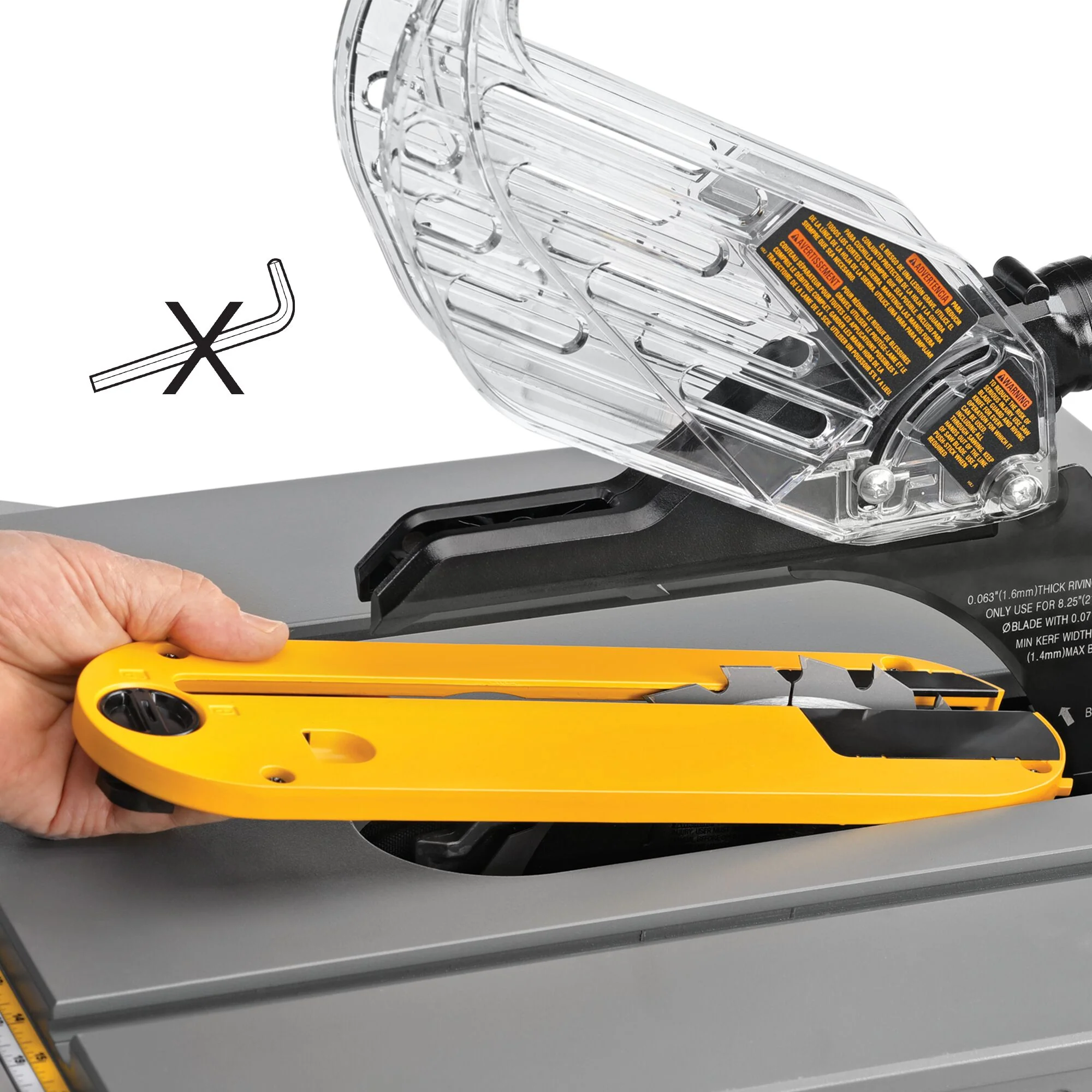 DeWalt 8-1/4" Compact Jobsite Table Saw - 24.5" Rip Capacity - Image 17
