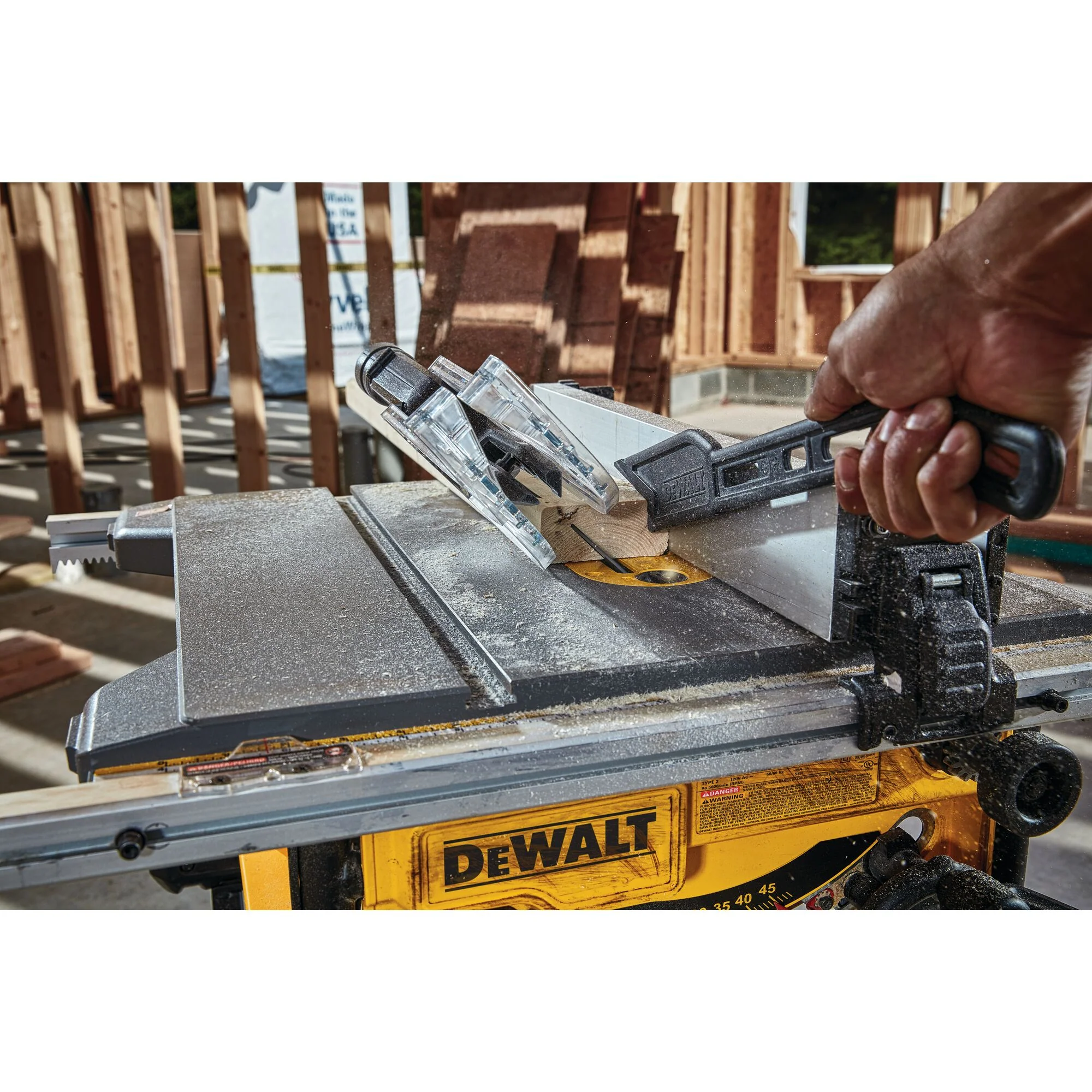 DeWalt 8-1/4" Compact Jobsite Table Saw - 24.5" Rip Capacity - Image 8