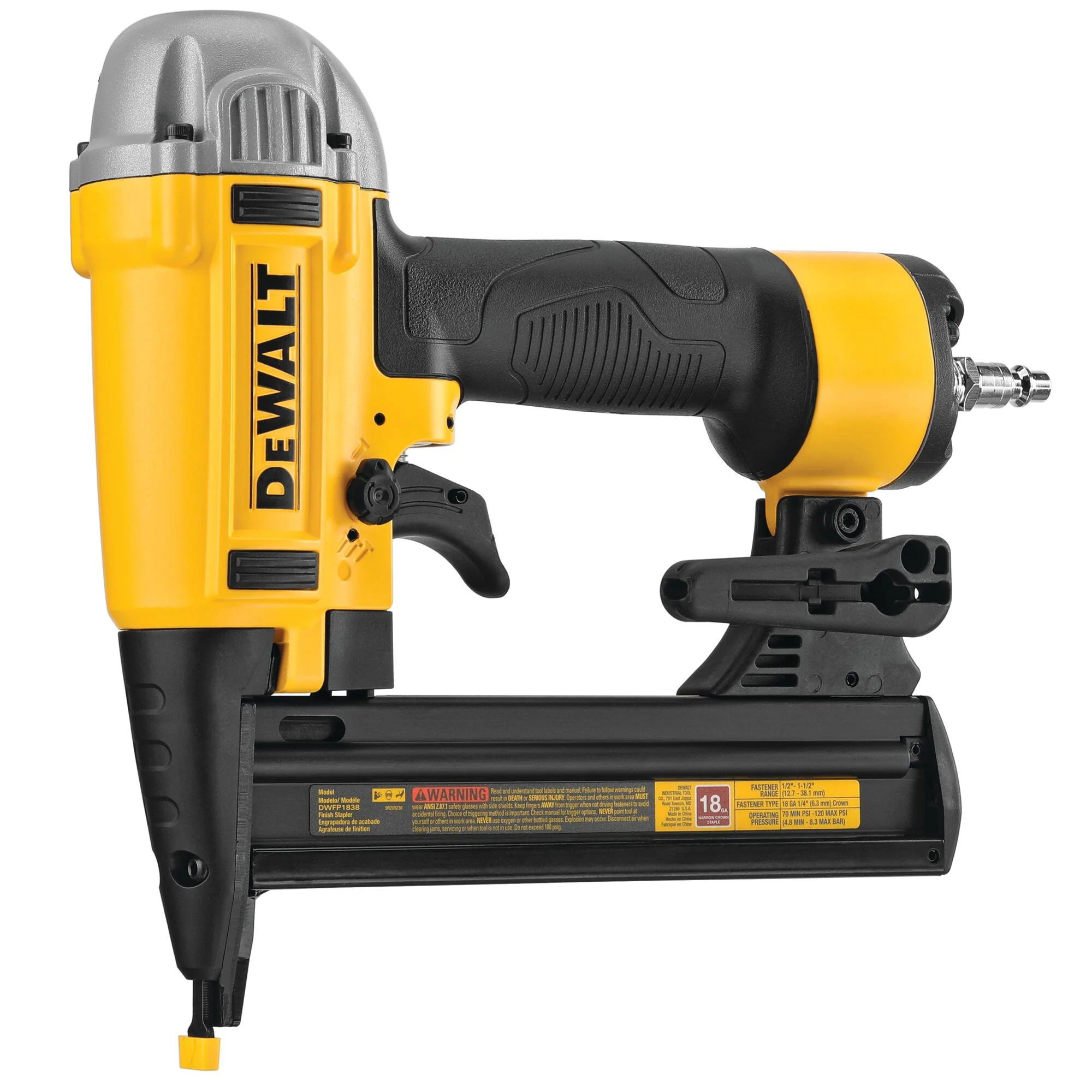DeWalt 18 Gauge 1/4" Crown 1-1/2" Finishing Stapler - Image 2