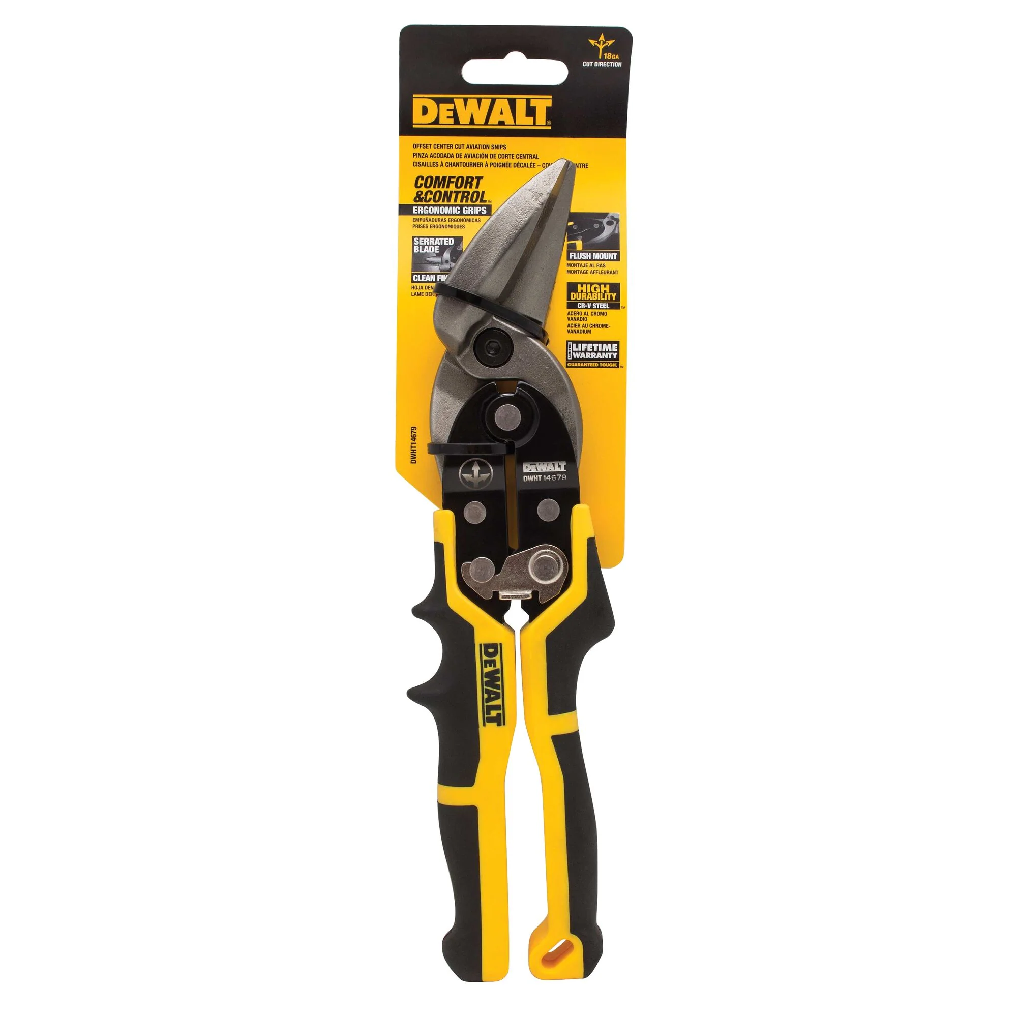 DeWalt Offset Center Cut Aviation Snips - Image 3