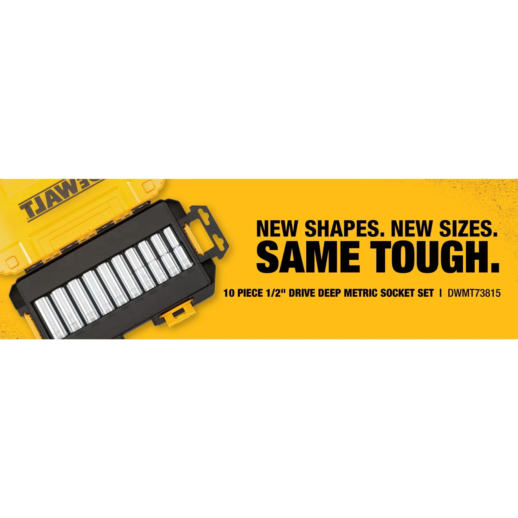 DeWalt 10 pc. 1/2" Drive Metric Deep Socket Set - Image 4