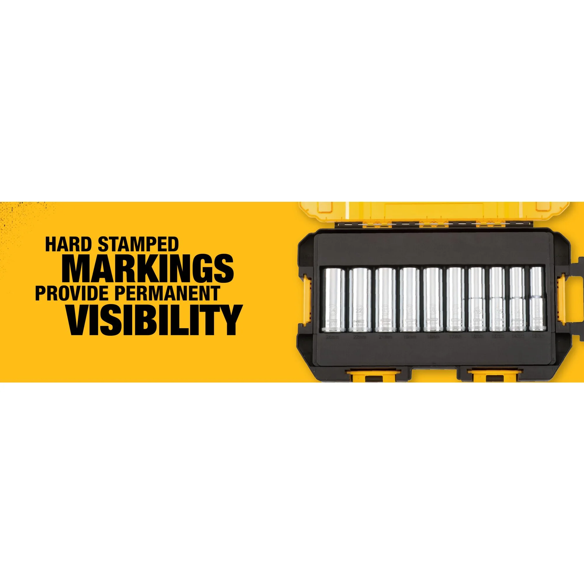 DeWalt 10 pc. 1/2" Drive Metric Deep Socket Set - Image 5