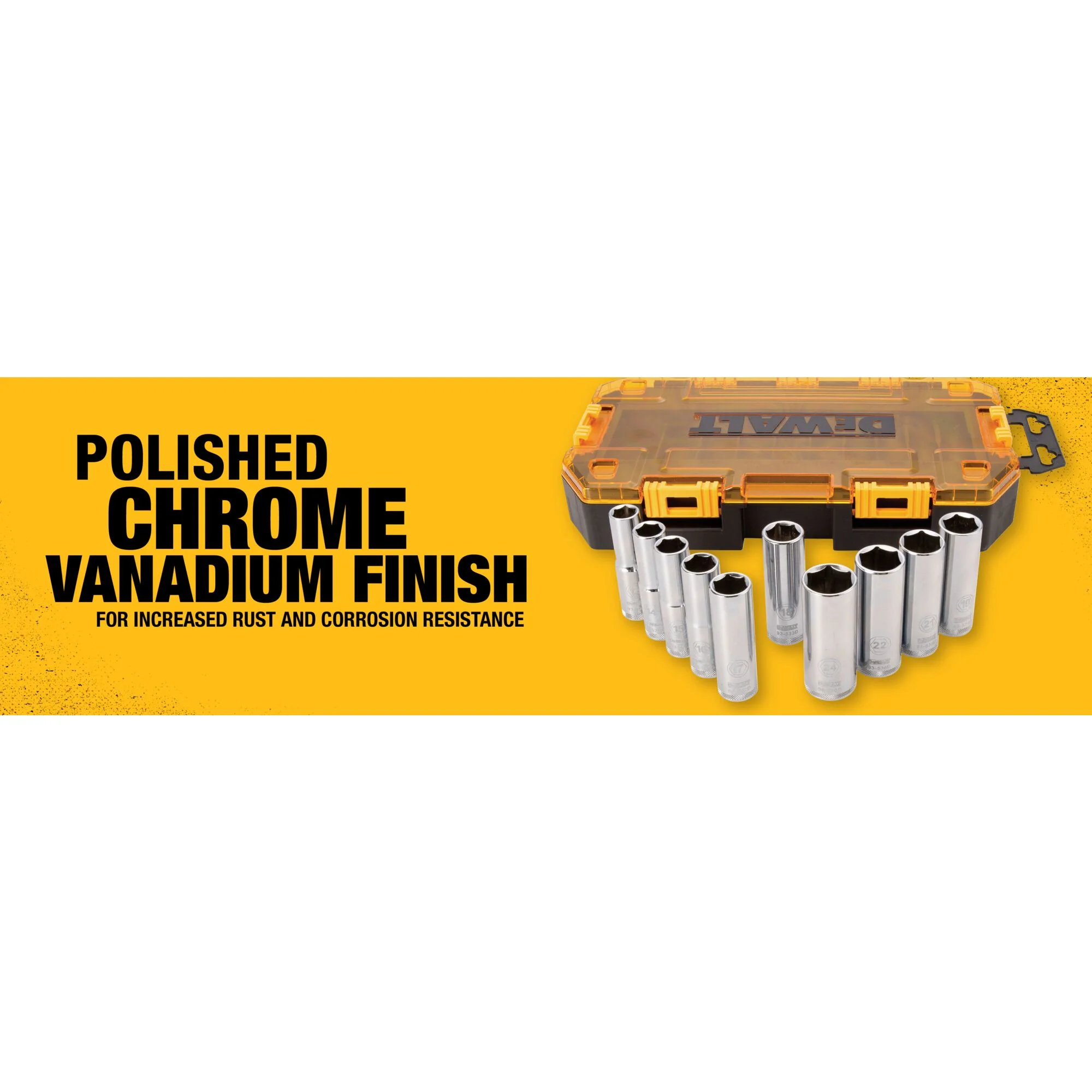 DeWalt 10 pc. 1/2" Drive Metric Deep Socket Set - Image 6