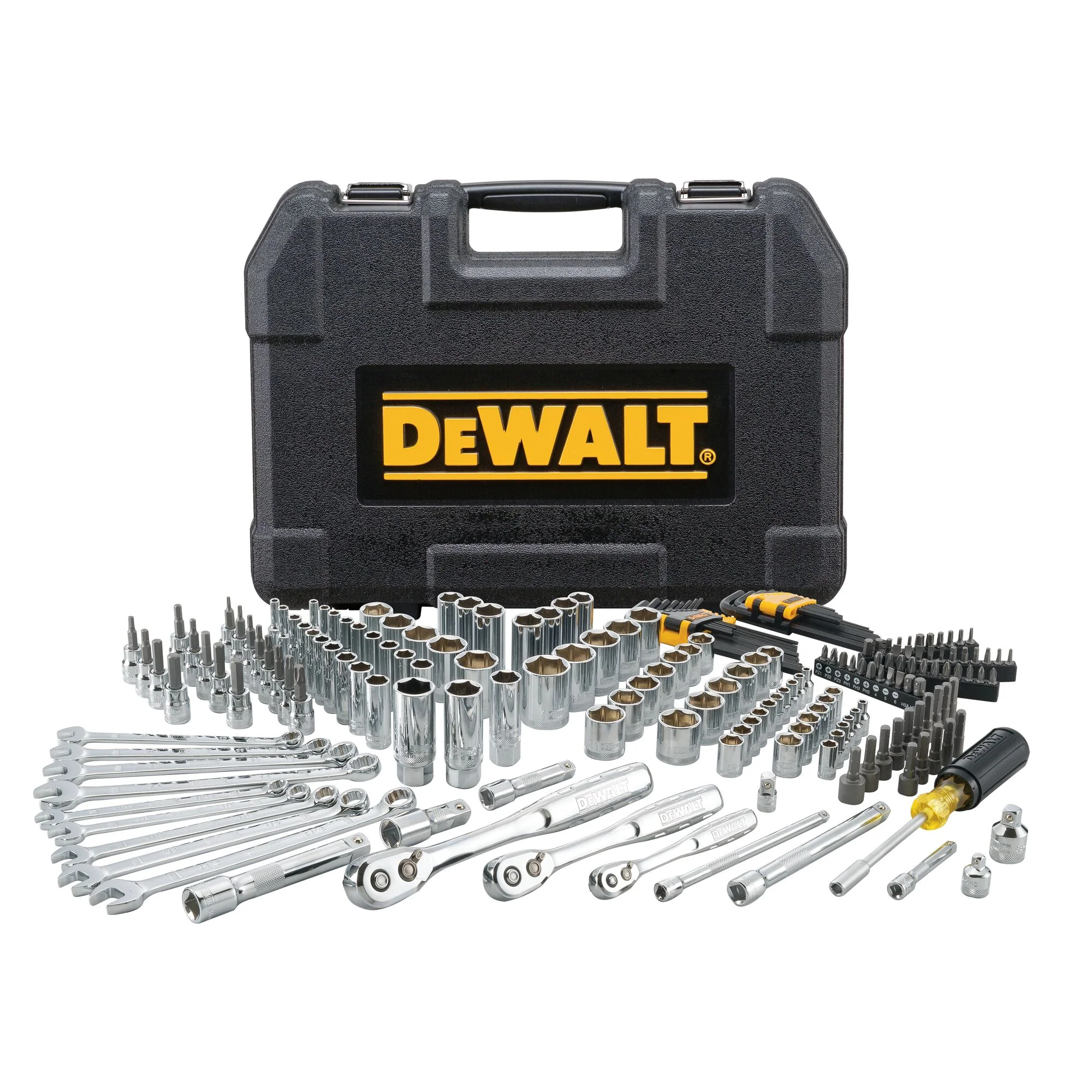 DeWalt 200 pc. 1/4", 3/8", & 1/2" Drive Mechanic's Socket Set - Image 2