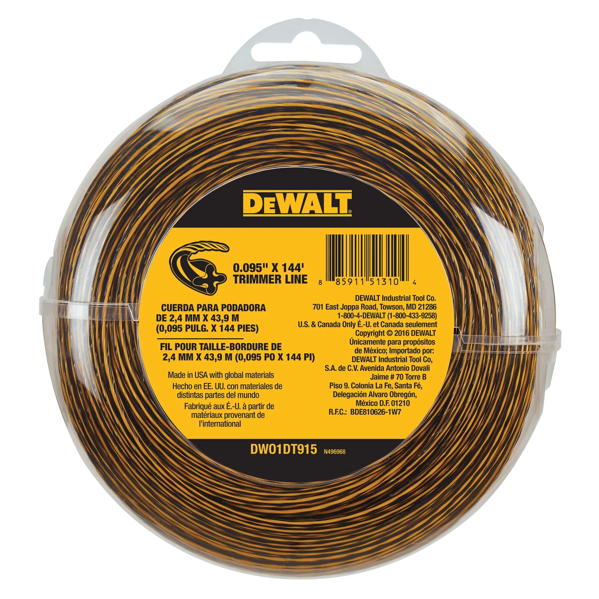 DeWalt 144 ft x 0.095" Trimmer Line