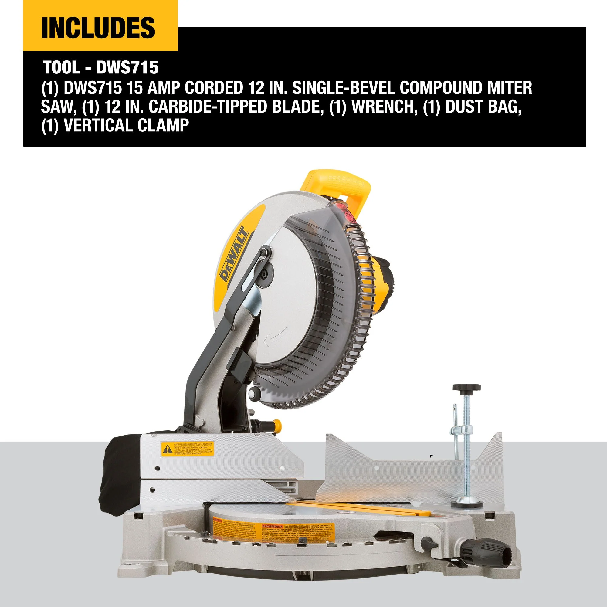 DeWalt 12" 15A Electric Single-Bevel Compound Mitre Saw - Image 14