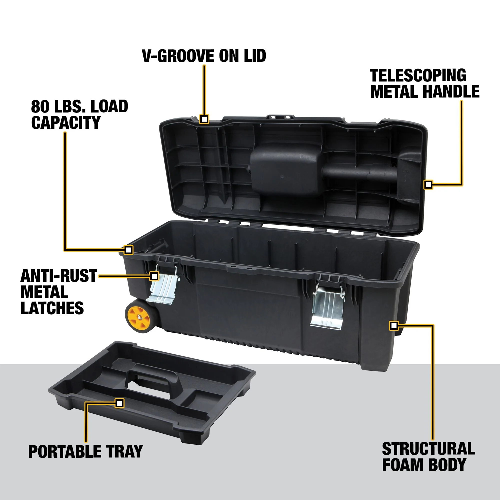 DeWalt 28" Tool Box on Wheels - Image 8