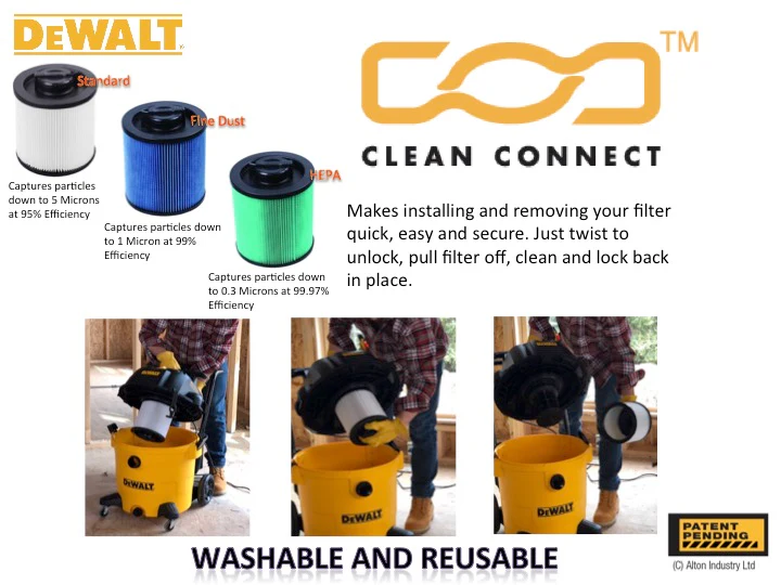 Dewalt 6-16 gal. Vacuum Filter Cartridge - Image 2