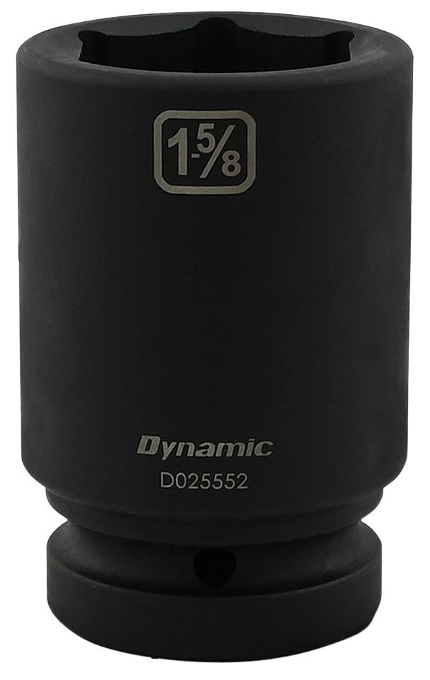 Dynamic 1" Drive 6 Point SAE, Deep Length Impact Sockets