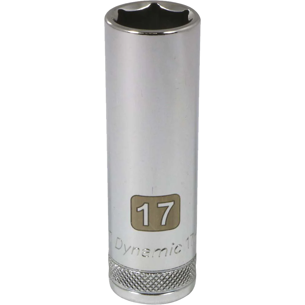 Dynamic 1/2" Drive, 6 Point Deep Length, Chrome Metric Sockets