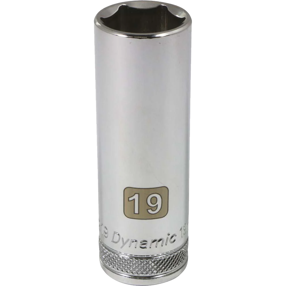 Dynamic 1/2" Drive, 6 Point Deep Length, Chrome Metric Sockets - Image 2