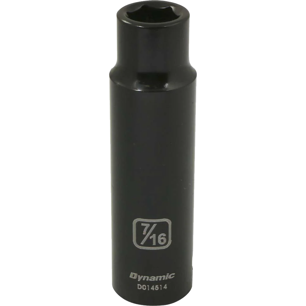 Dynamic 1/2" Drive, 6 Point Deep Length SAE Impact Sockets - Image 3