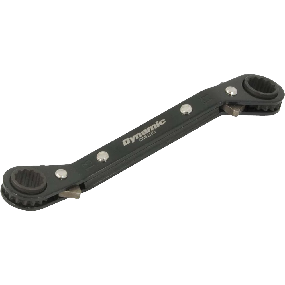 Dynamic 15mm x 17mm, 25° Offset Double Box End Ratcheting Wrench - Image 3