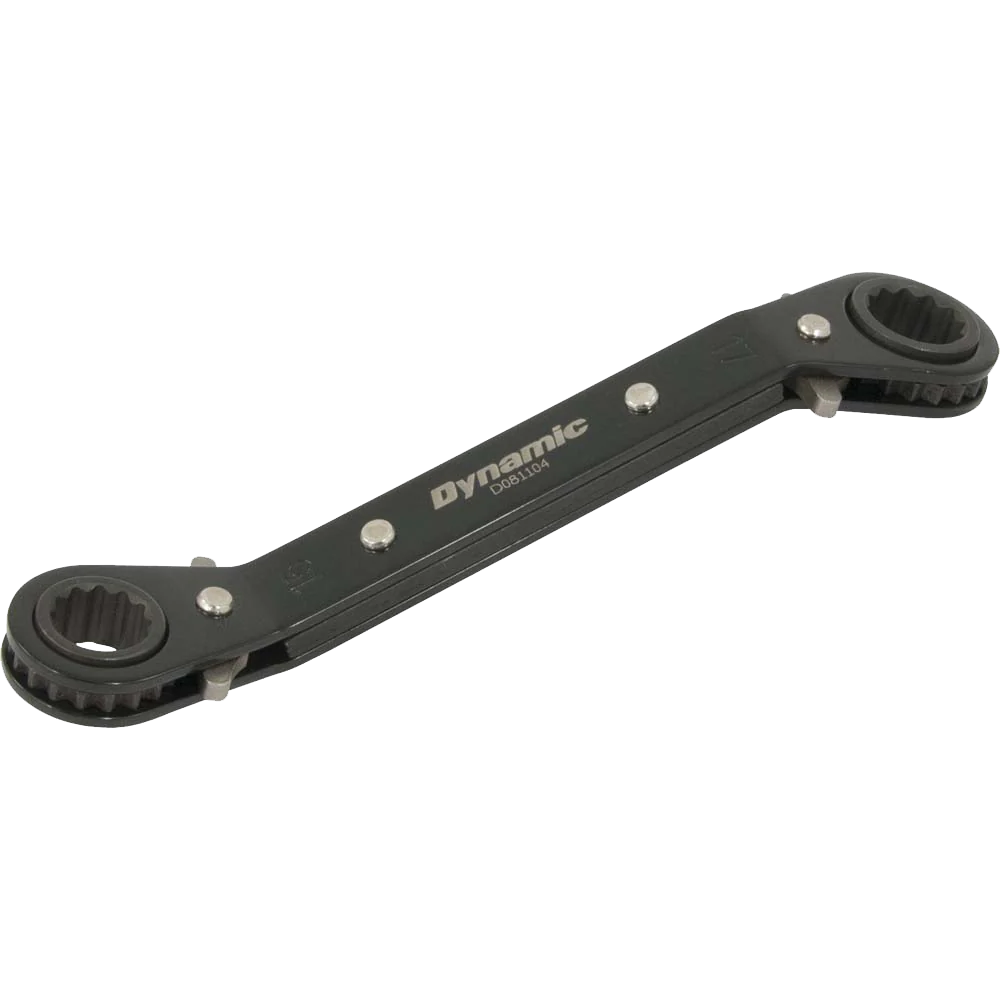 Dynamic 15mm x 17mm, 25° Offset Double Box End Ratcheting Wrench - Image 4
