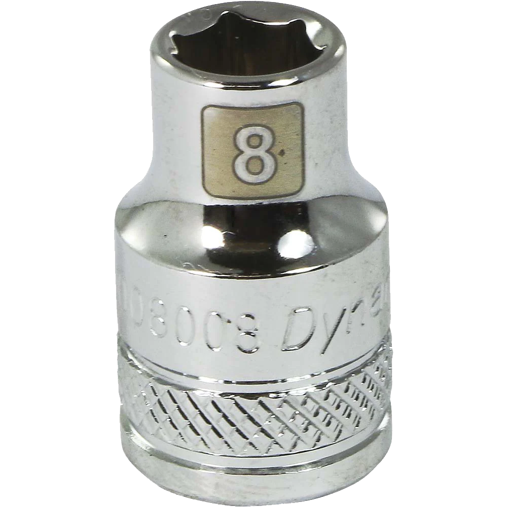 Dynamic 3/8" Drive 6-Point Metric Standard Length Chrome Sockets