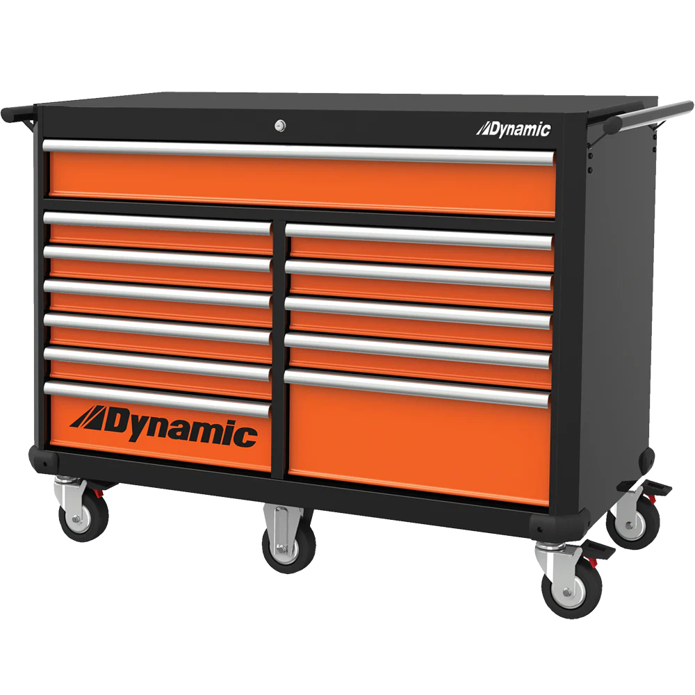 Dynamic 53" 12 Drawer Roller Cabinet w/ Safety Latches
