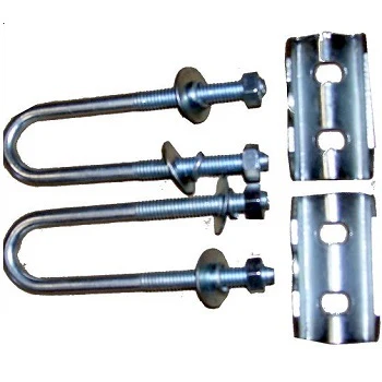 Erie Wheelbarrow U-Bolt Assembly - U-Bolts & Axle Boxing (Pair)