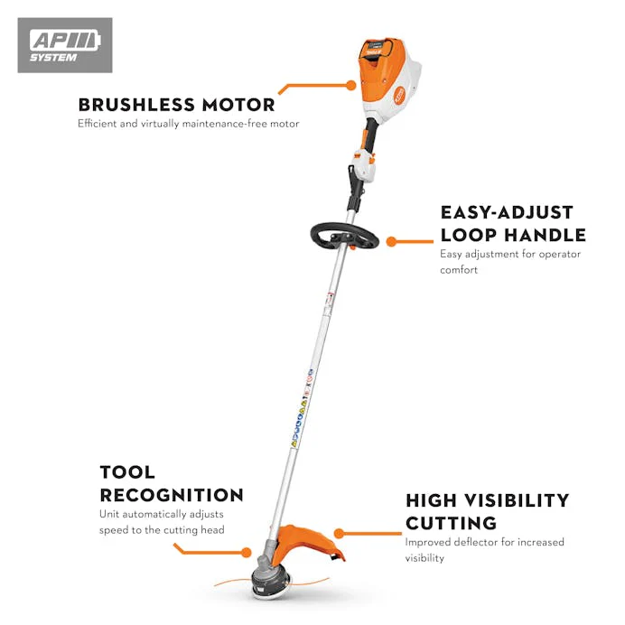 STIHL FSA 120R Cordless Loop Handle Grass Trimmer - Tool Only - Image 2