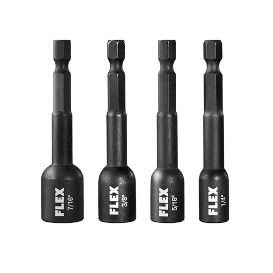 FLEX 4-Piece 2-9/16" Magnetic Impact Nut Driver Set