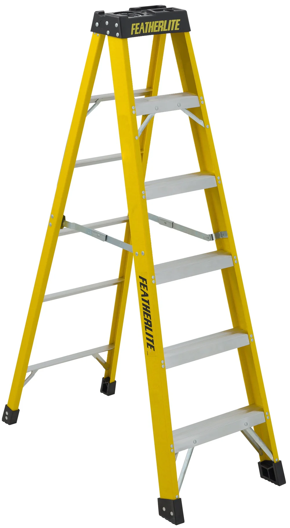 Featherlite Extra Heavy Duty Fiberglass Step Ladder (Type 1A) - 6ft