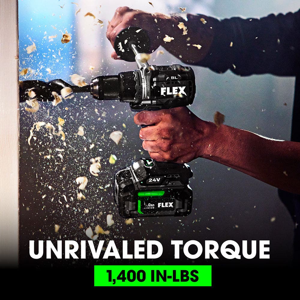 FLEX 24V 1/2" 2-Speed Brushless Drill/Driver w/ Turbo Mode Kit - Image 6