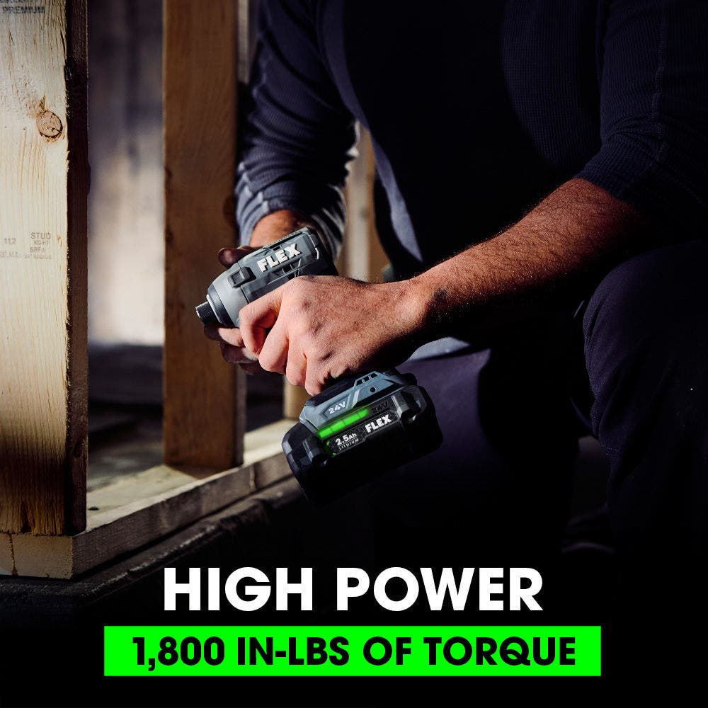 FLEX 24V Brushless 1/4" Hex Impact Driver Kit - Image 4