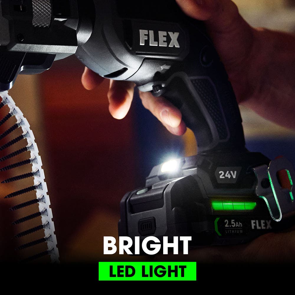 FLEX 24V Brushless Drywall Screw Gun w/ Magazine Attachment - Tool Only - Image 6