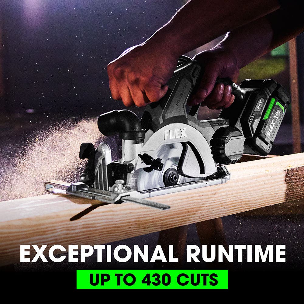 FLEX 24V Brushless 6-1/2" In-Line Circular Saw Kit - Image 5