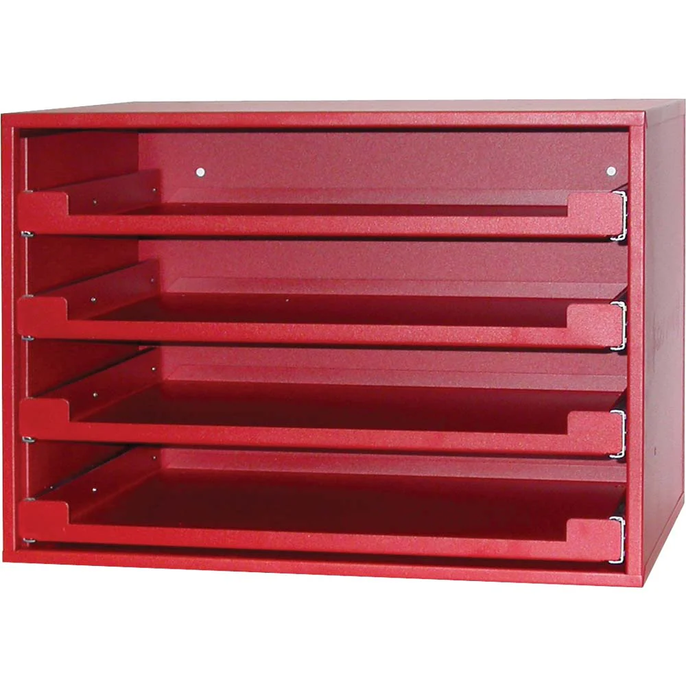 Gray Tools 4 Drawer Compartment Rack
