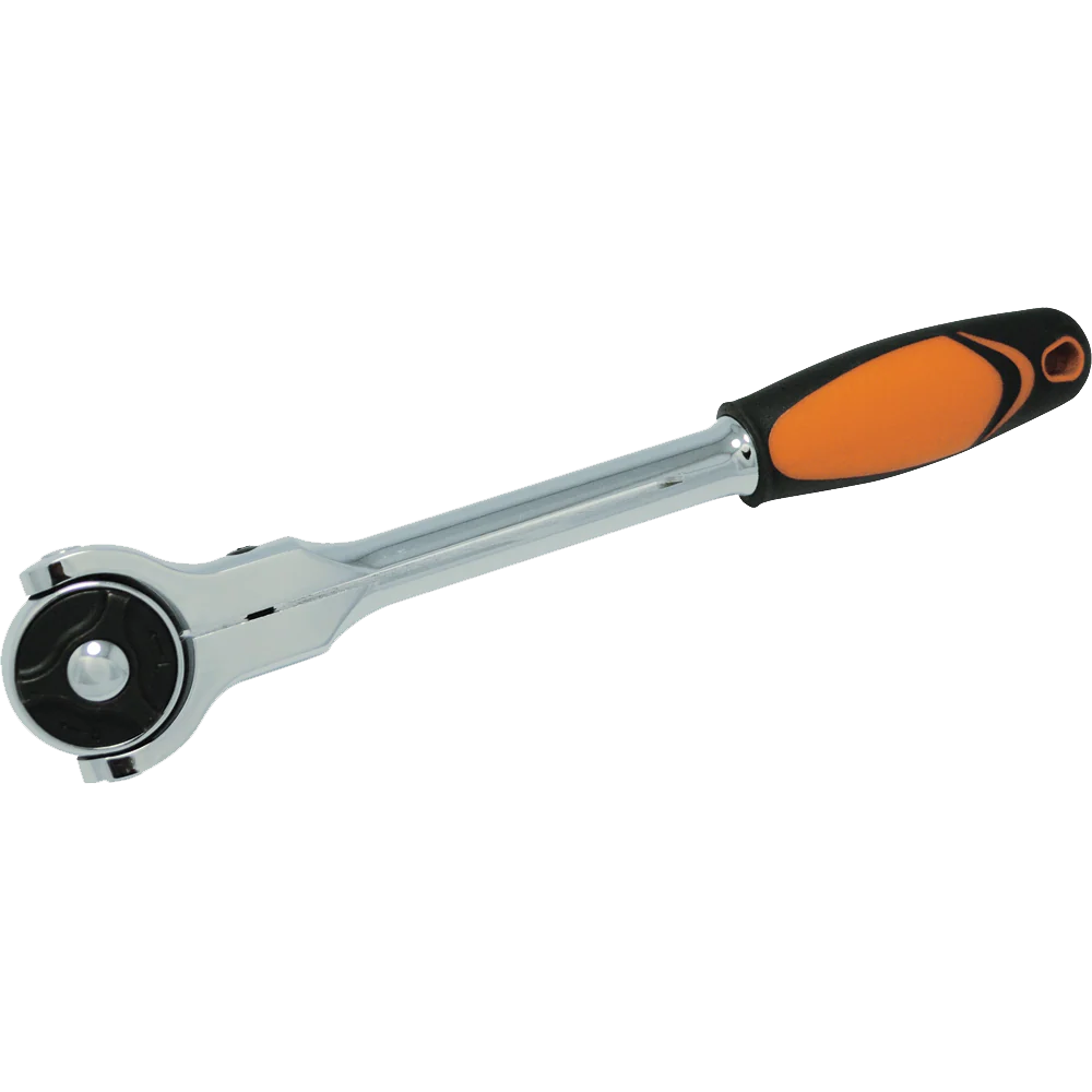 Dynamic 3/8" Drive 72 Tooth Swivel Head Quick Release Ratchet w/ Comfort Grip Handle