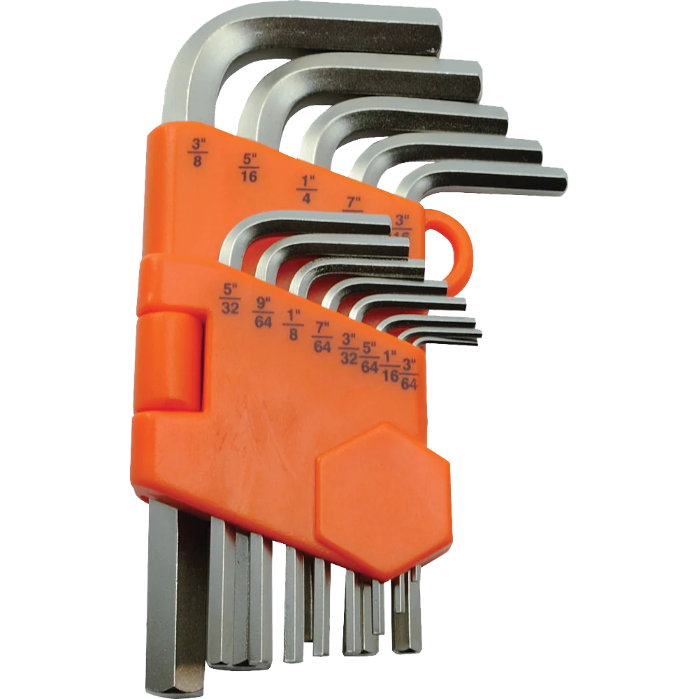 Dynamic 13 Piece, Regular SAE Hex Key Set, 3/64" - 3/8"