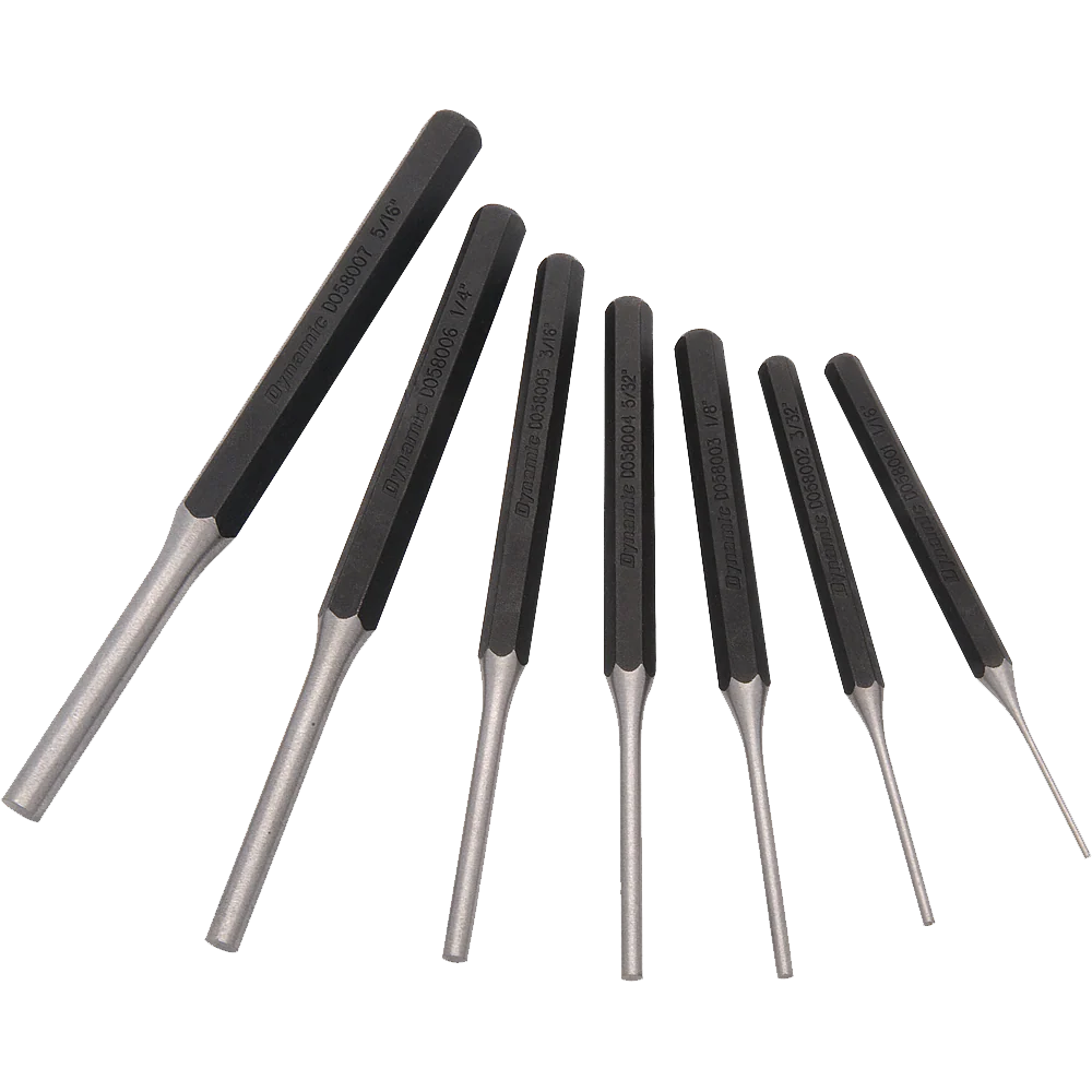 Dynamic 7 pc. Pin Punch Set - 1/16 - 5/16"