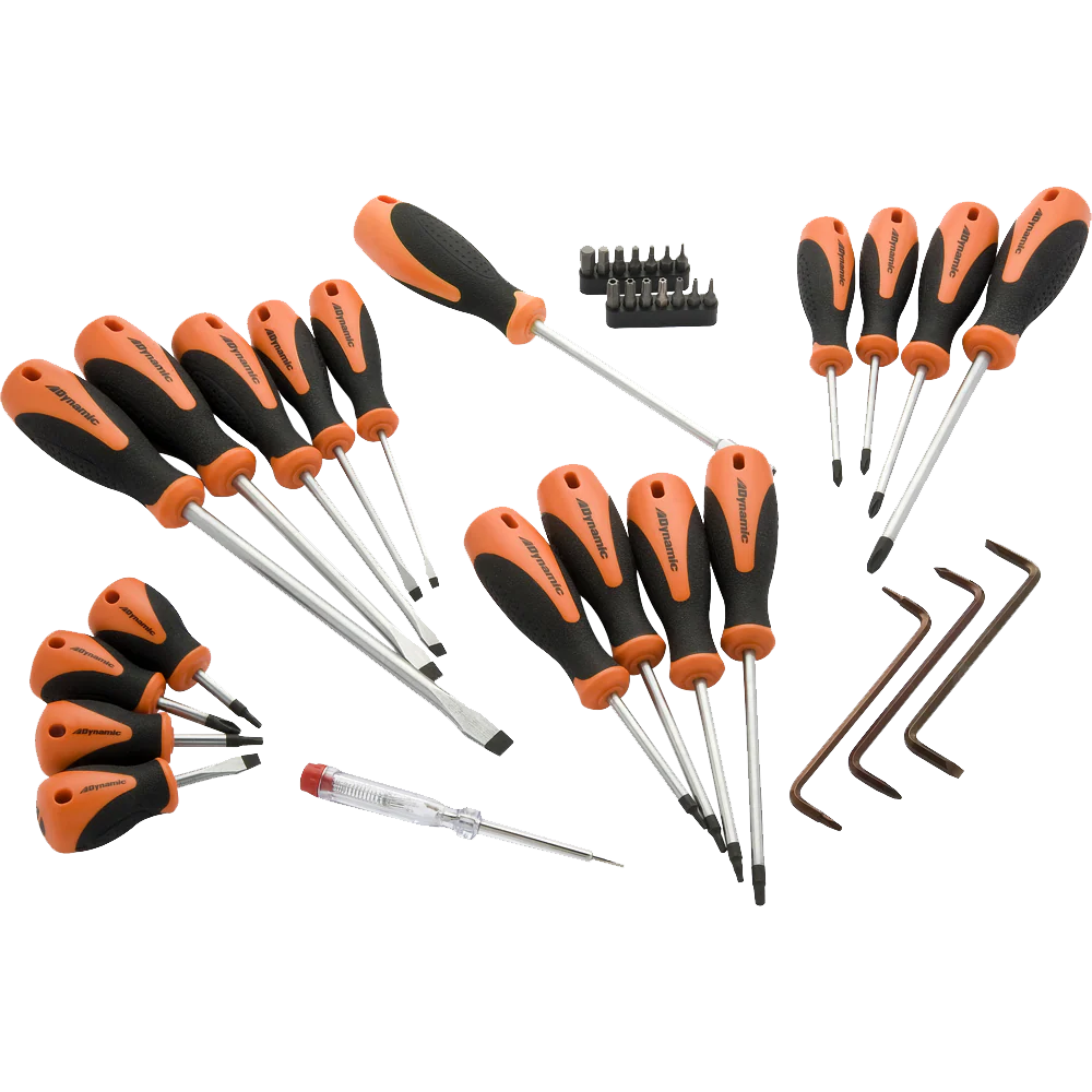 Dynamic 36 pc. Screwdriver & Bit Set w/ Comfort Grip Handles