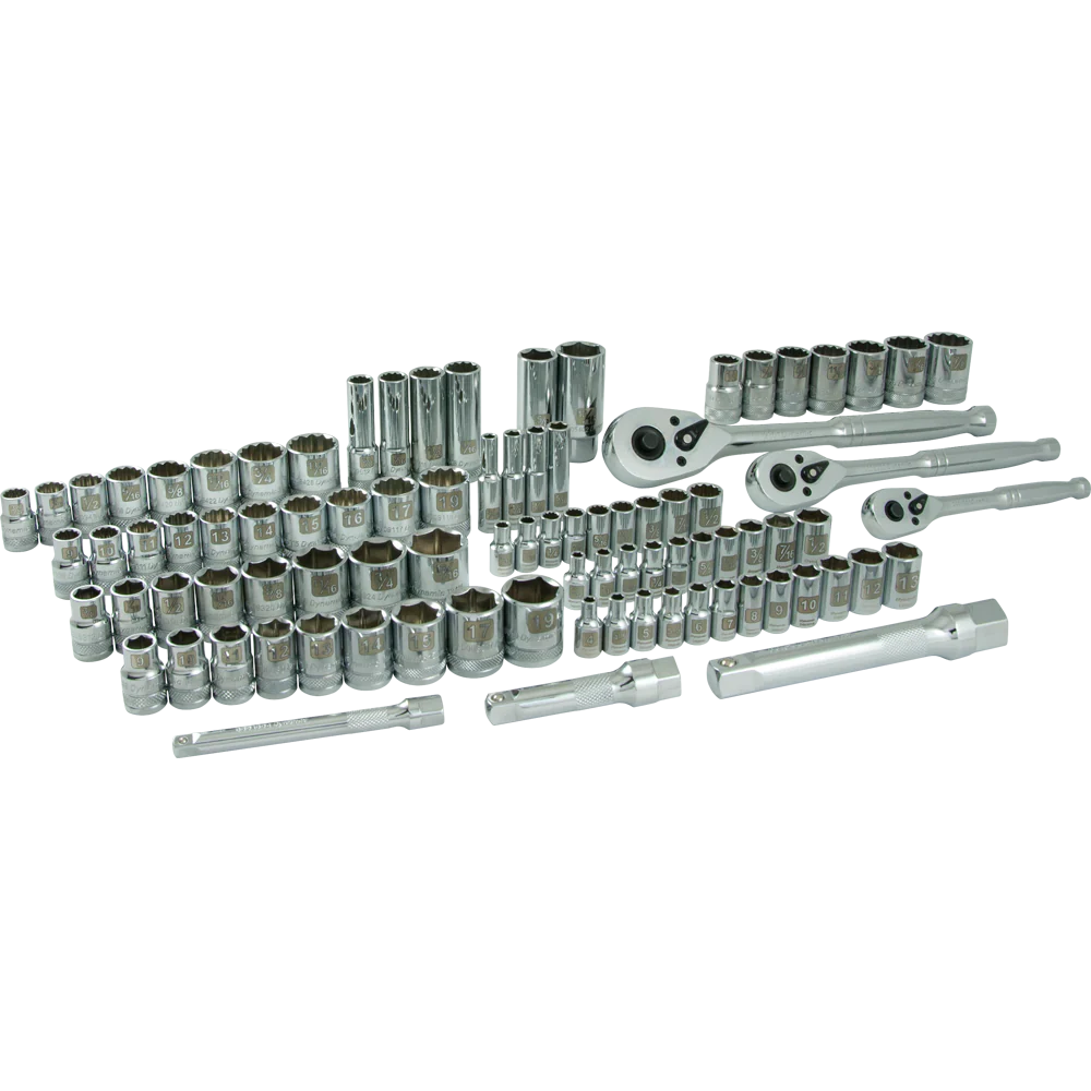 Dynamic 89 pc. 1/4", 3/8" & 1/2" Drive Socket Set