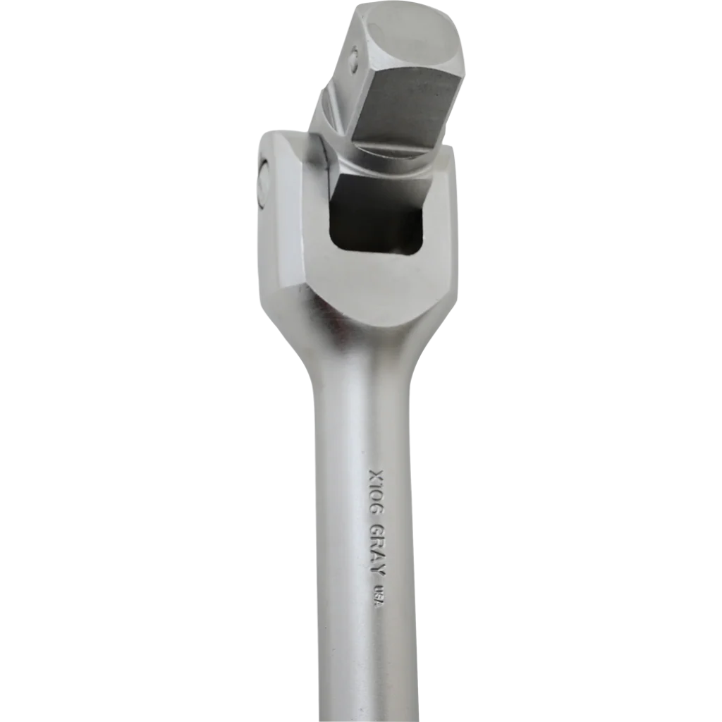 Gray Tools 1" Drive, Satin Chrome Finish Flex Handle Ratchet - Image 4