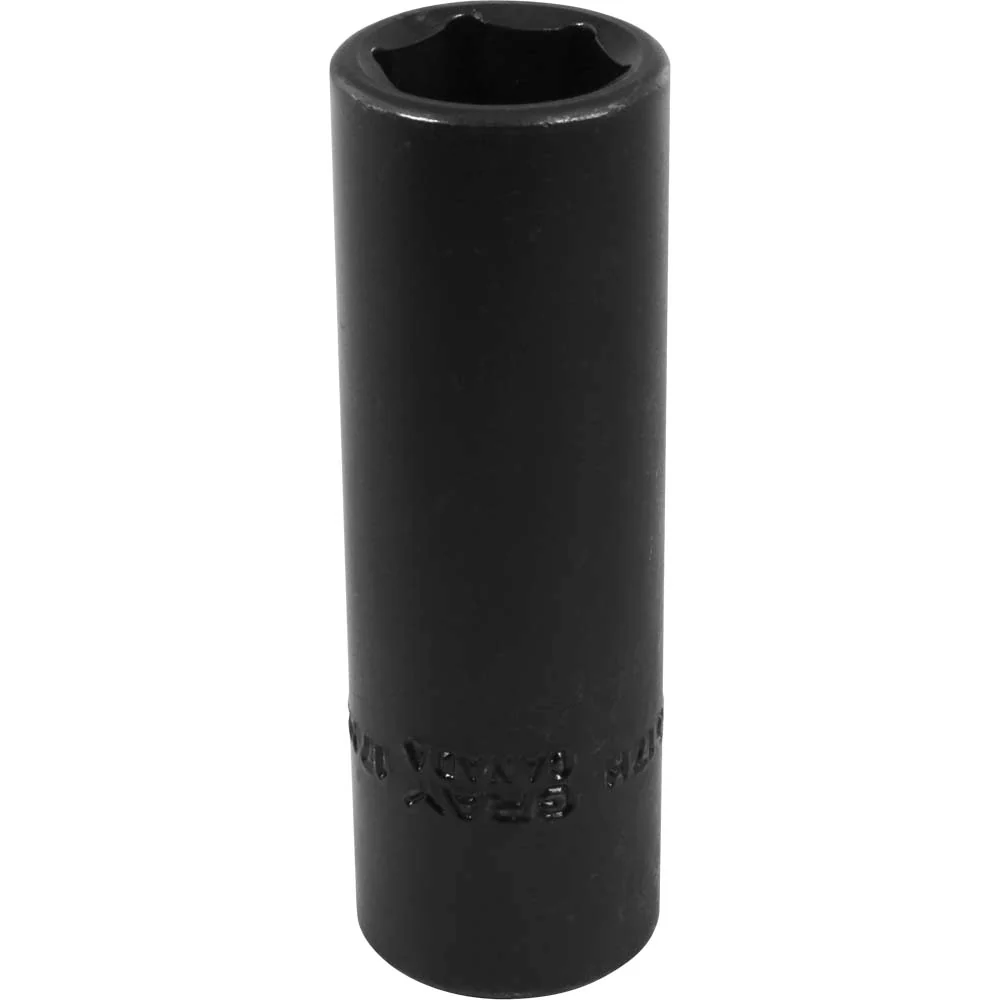Gray Tools 1/2" Drive, 6 Point Deep Length, Impact Black Industrial Finish Metric Sockets - Image 2