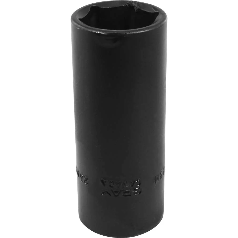 Gray Tools 1/2" Drive, 6 Point Deep Length, Impact Black Industrial Finish Metric Sockets - Image 5